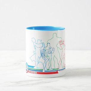 Avengers Classics Retro Lineart Outline Mug