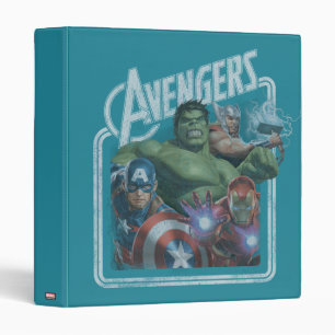 Avengers Classics   Retro Throwback Avengers Art 3 Ring Binder