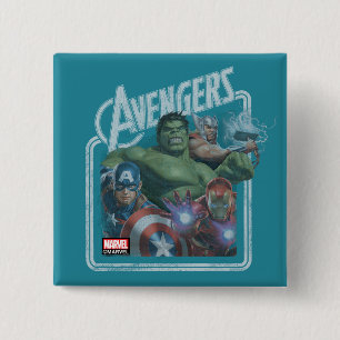 Avengers Classics   Retro Throwback Avengers Art Button