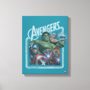 Avengers Classics   Retro Throwback Avengers Art Canvas Print