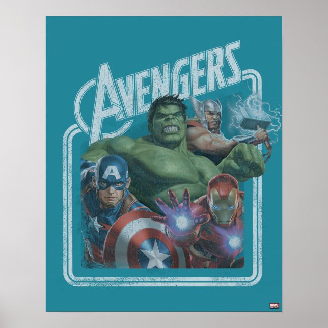 Avengers Classics | Retro Throwback Avengers Art Poster (Front)