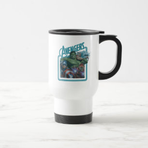 Avengers Classics   Retro Throwback Avengers Art Travel Mug