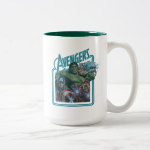 Avengers Classics   Retro Throwback Avengers Art Two-Tone Coffee Mug