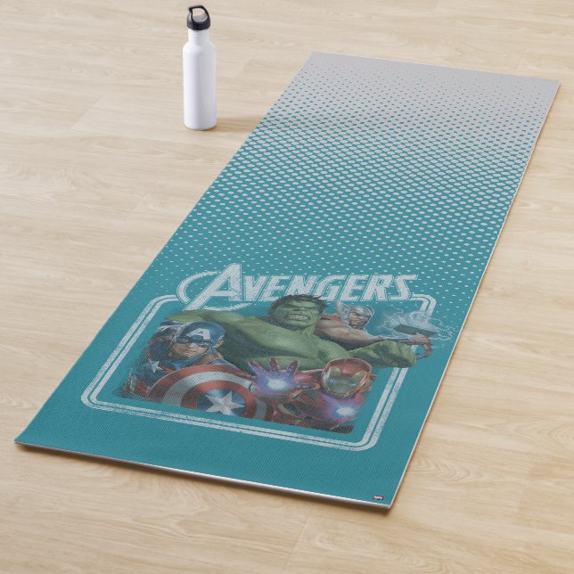 Avengers Classics | Retro Throwback Avengers Art Yoga Mat (In Situ)