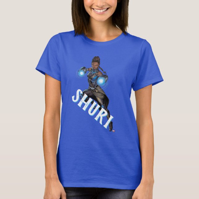 Avengers Classics | Shuri Leap With Gauntlets T-Shirt (Front)
