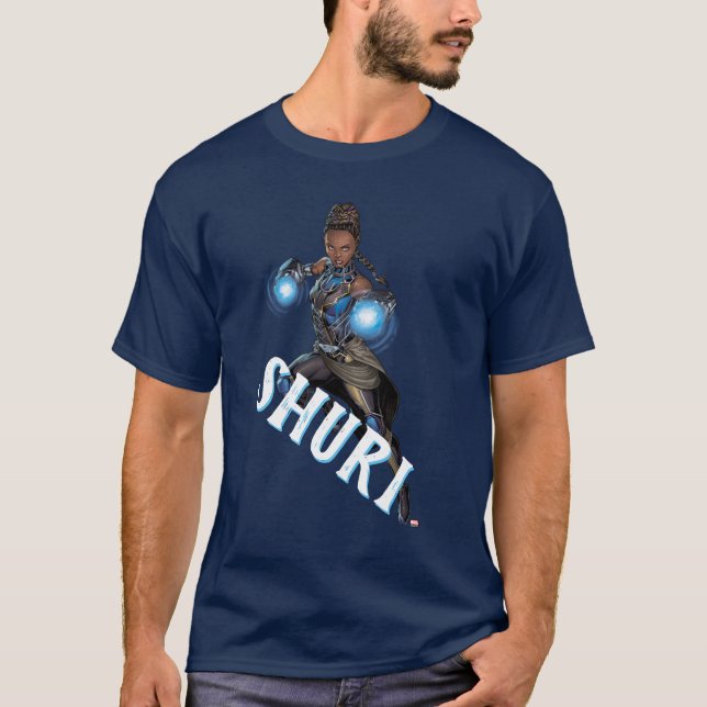 Avengers Classics | Shuri Leap With Gauntlets T-Shirt (Front)