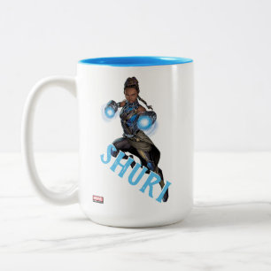 Avengers Classics Shuri Leap With Gauntlets Two-Tone Coffee Mug