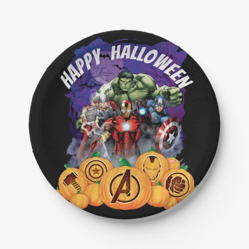 Avengers Classics  Spooky Jack_o_lantern Group Paper Plates