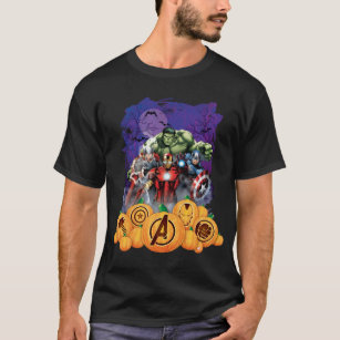 Avengers Classics   Spooky Jack-o'-lantern Group T-Shirt
