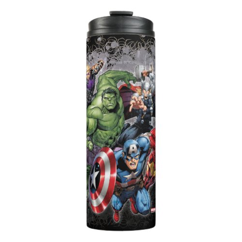 Avengers Classics  Spooky Spider Group Graphic Thermal Tumbler