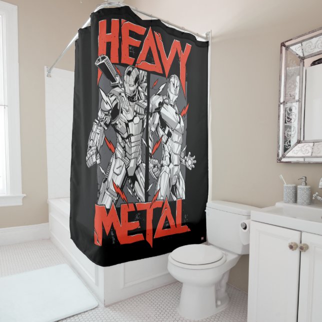 Avengers Classics | Stark Technology "Heavy Metal" Shower Curtain (In Situ)