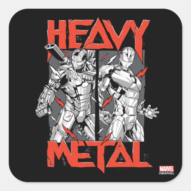 Avengers Classics | Stark Technology "Heavy Metal" Square Sticker (Front)