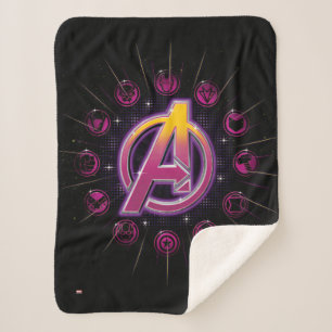 Avengers Classics   Stellar Avengers Icons Sherpa Blanket