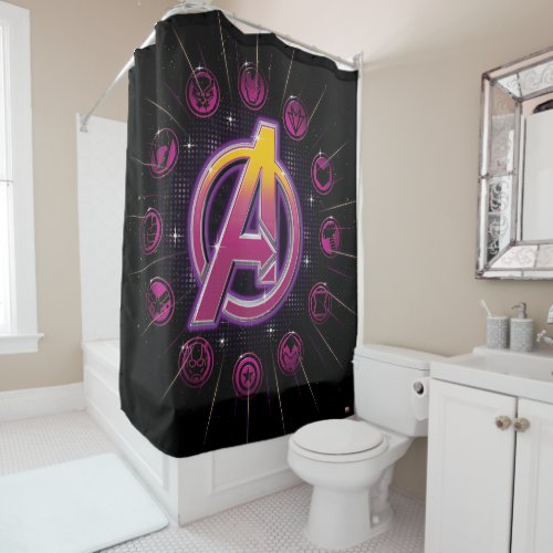 Avengers Classics  Stellar Avengers Icons Shower Curtain