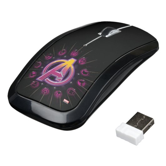 Avengers Classics | Stellar Avengers Icons Wireless Mouse (Angled)