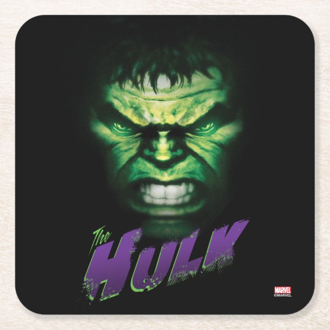 Avengers Classics | The Hulk Bold Graphic Square Paper Coaster (Front)