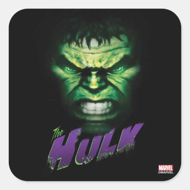 Avengers Classics | The Hulk Bold Graphic Square Sticker (Front)