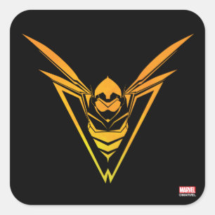 Avengers Classics   The Wasp Emblem Square Sticker