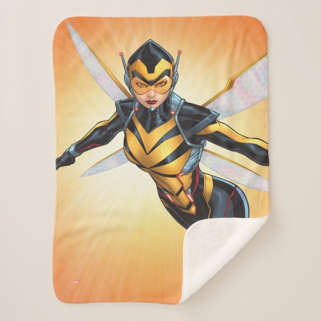 Avengers Classics | The Wasp Flying Sherpa Blanket (Front)