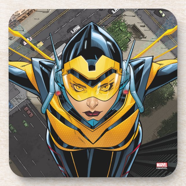 Avengers Classics | The Wasp Head-On Beverage Coaster (Front)