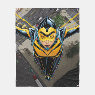 Avengers Classics   The Wasp Head-On Fleece Blanket