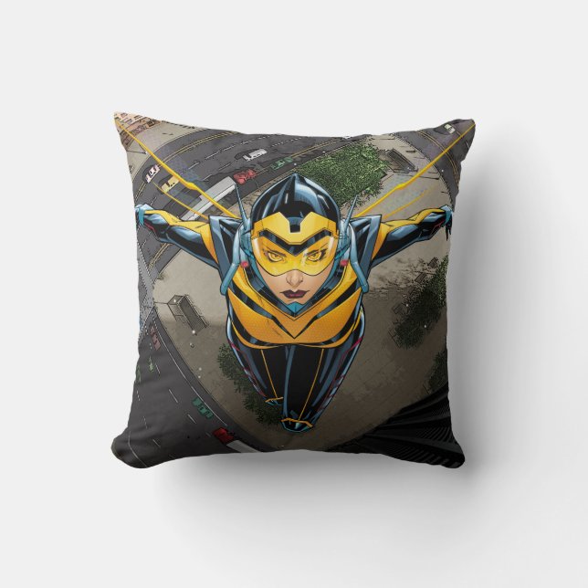 Avengers Classics | The Wasp Head-On Throw Pillow (Front)