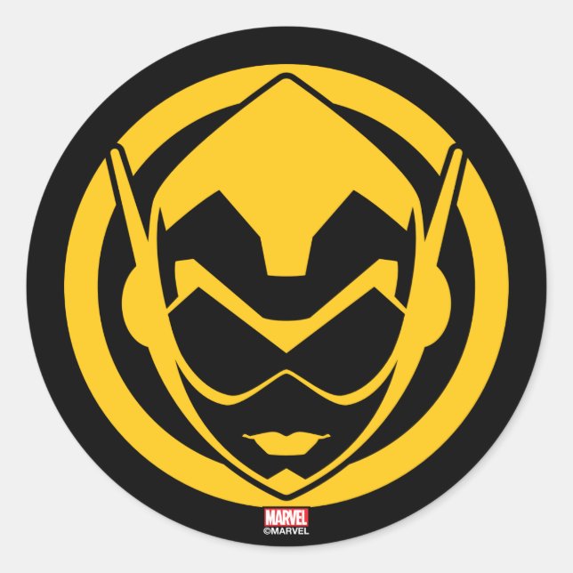 Avengers Classics | The Wasp Icon Classic Round Sticker (Front)