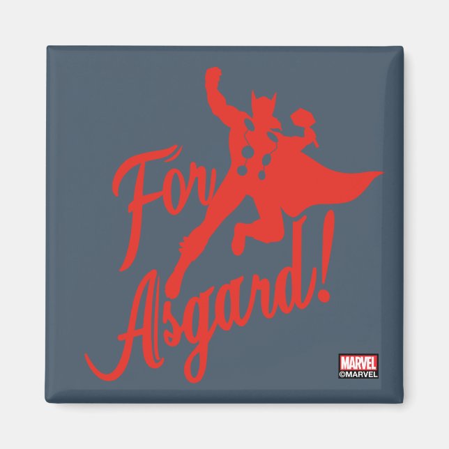 Avengers Classics | Thor "For Asgard" Silhouette Magnet (Front)