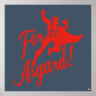 Avengers Classics Thor "For Asgard" Silhouette Poster