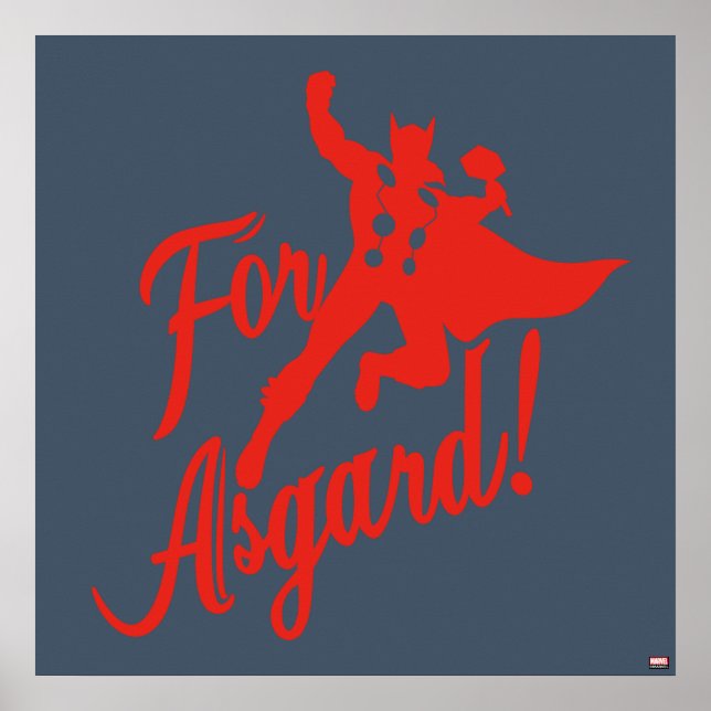Avengers Classics | Thor "For Asgard" Silhouette Poster (Front)