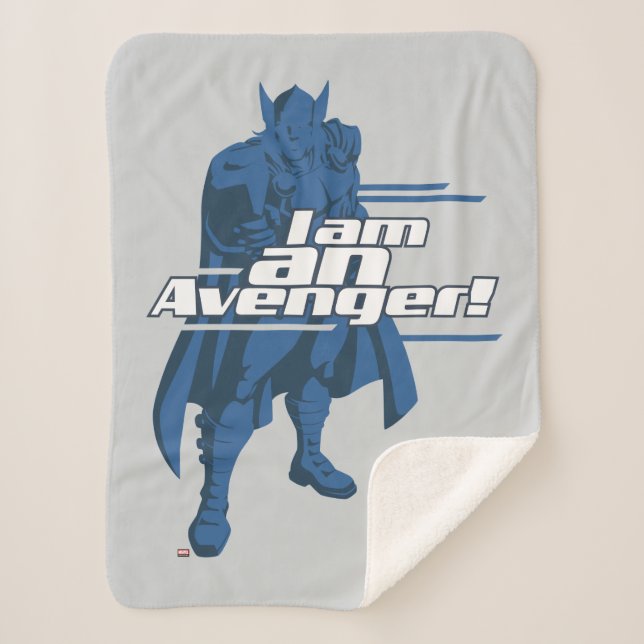 Avengers Classics | Thor "I Am" Graphic Sherpa Blanket (Front)