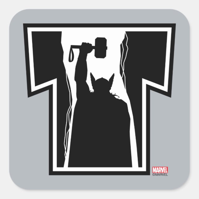 Avengers Classics | Thor Icon Square Sticker (Front)