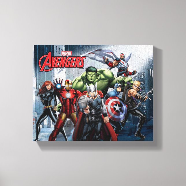Avengers Classics | Thor Leading Avengers Canvas Print (Front)