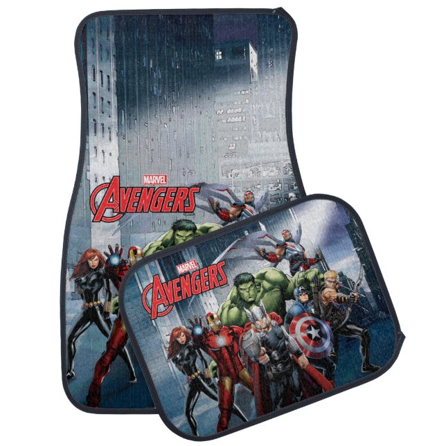 Avengers Classics | Thor Leading Avengers Car Floor Mat (Set)