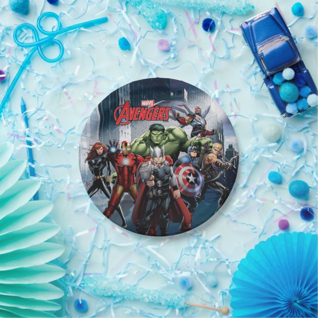 Avengers Classics | Thor Leading Avengers Paper Plates (Party)