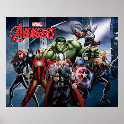 Avengers Classics  Thor Leading Avengers Poster