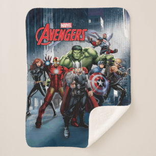 Avengers Classics Thor Leading Avengers Sherpa Blanket
