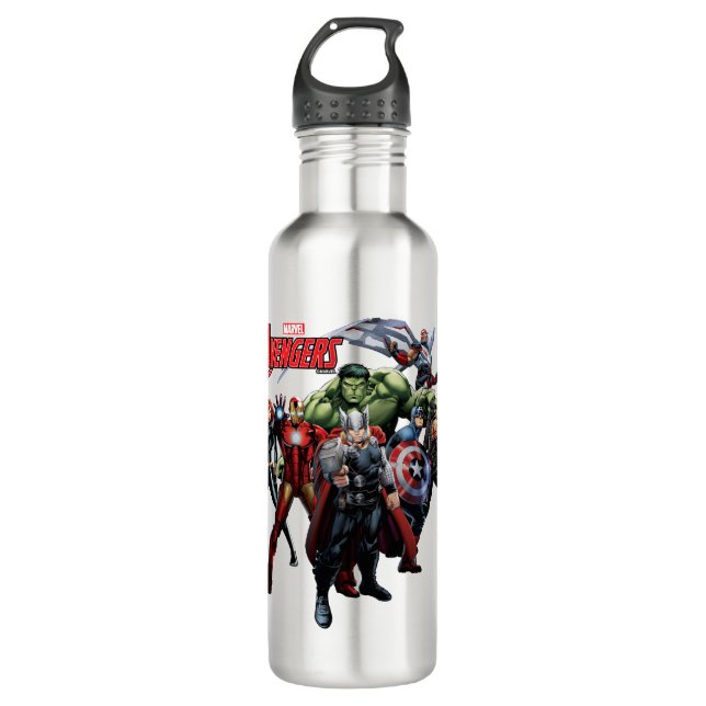 Avengers Classics | Thor Leading Avengers Stainless Steel Water Bottle (Front)