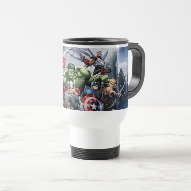 Avengers Classics | Thor Leading Avengers Travel Mug (Front Right)