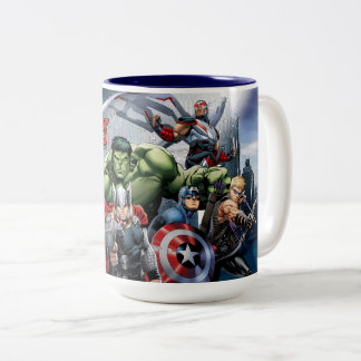 Avengers Classics | Thor Leading Avengers Two-Tone Coffee Mug