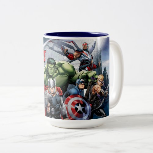 Avengers Classics  Thor Leading Avengers Two_Tone Coffee Mug
