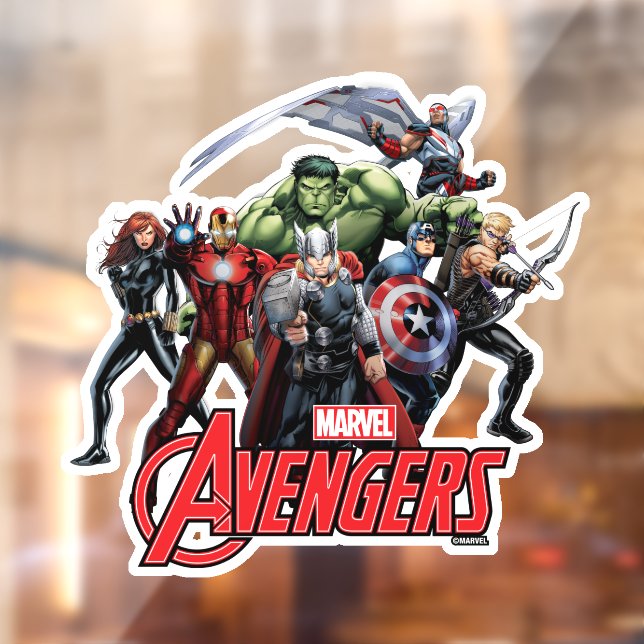 Avengers Classics | Thor Leading Avengers Window Cling (Sheet 2)