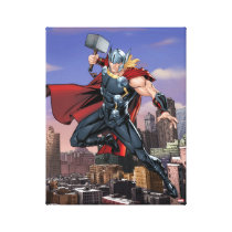 Avengers Classics | Thor Leaping With Mjolnir Canvas Print