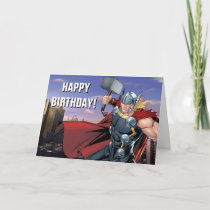 Avengers Classics | Thor Leaping With Mjolnir Card