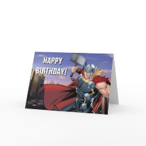 Avengers Classics | Thor Leaping With Mjolnir Card