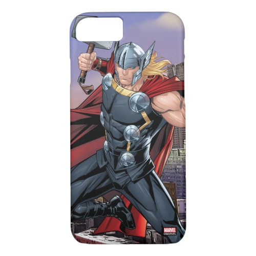 Avengers Classics  Thor Leaping With Mjolnir iPhone 87 Case
