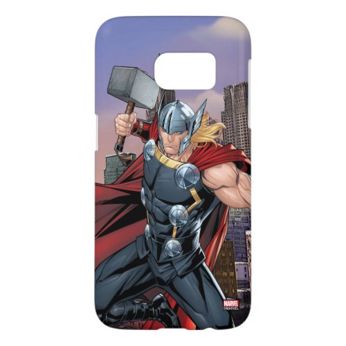 Avengers Classics  Thor Leaping With Mjolnir Samsung Galaxy S7 Case