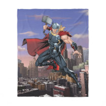 Avengers Classics | Thor Leaping With Mjolnir Fleece Blanket