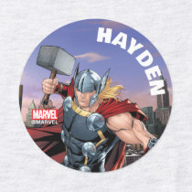 Avengers Classics | Thor Leaping With Mjolnir Kids' Labels