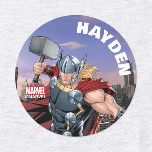 Avengers Classics  Thor Leaping With Mjolnir Kids Labels